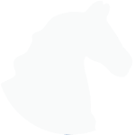 WHD Logo: silhouette of horse's head in white